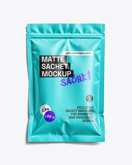 Matte Sachet with Zip Lock Mockup
