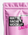 Matte Sachet with Zip Lock Mockup