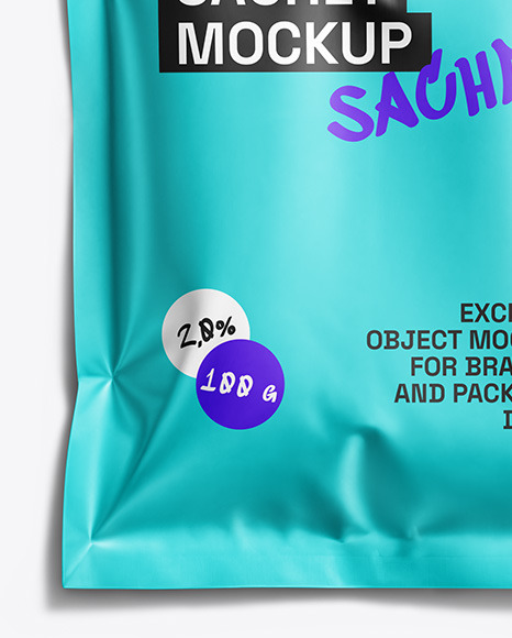Matte Sachet with Zip Lock Mockup