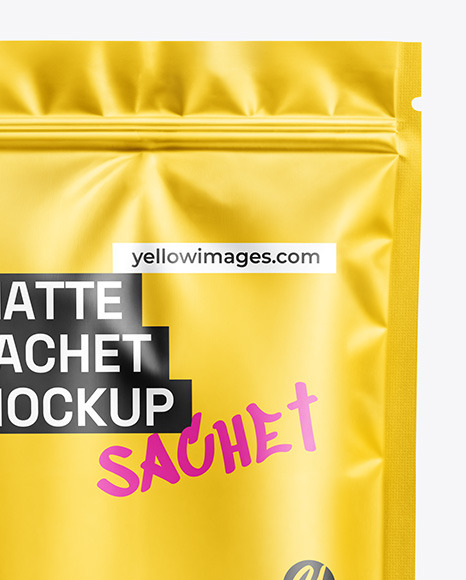 Matte Sachet with Zip Lock Mockup