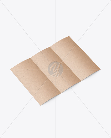 Kraft Trifold Brochure Mockup