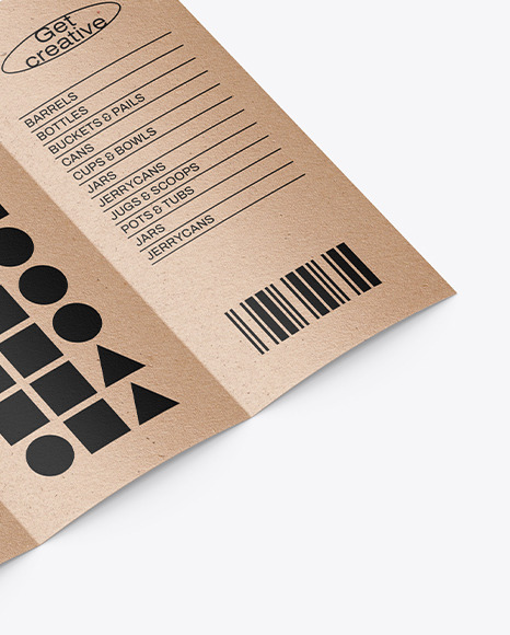 Kraft Trifold Brochure Mockup