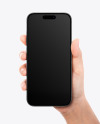 iPhone 16 in a Hand Mockup