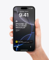 iPhone 16 in a Hand Mockup