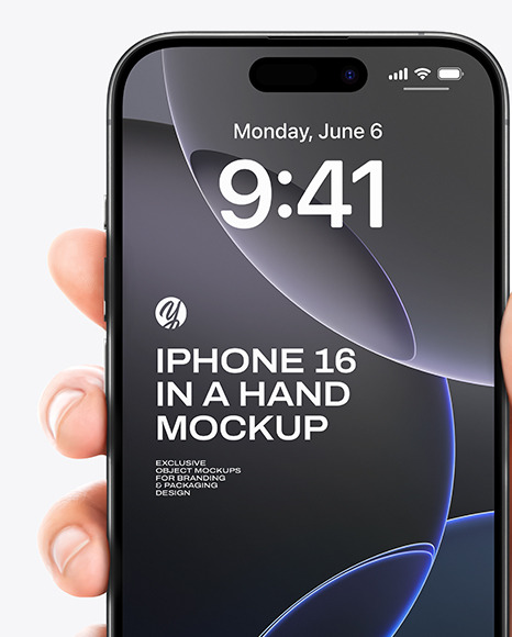 iPhone 16 in a Hand Mockup
