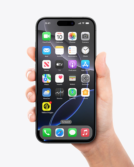 iPhone 16 in a Hand Mockup