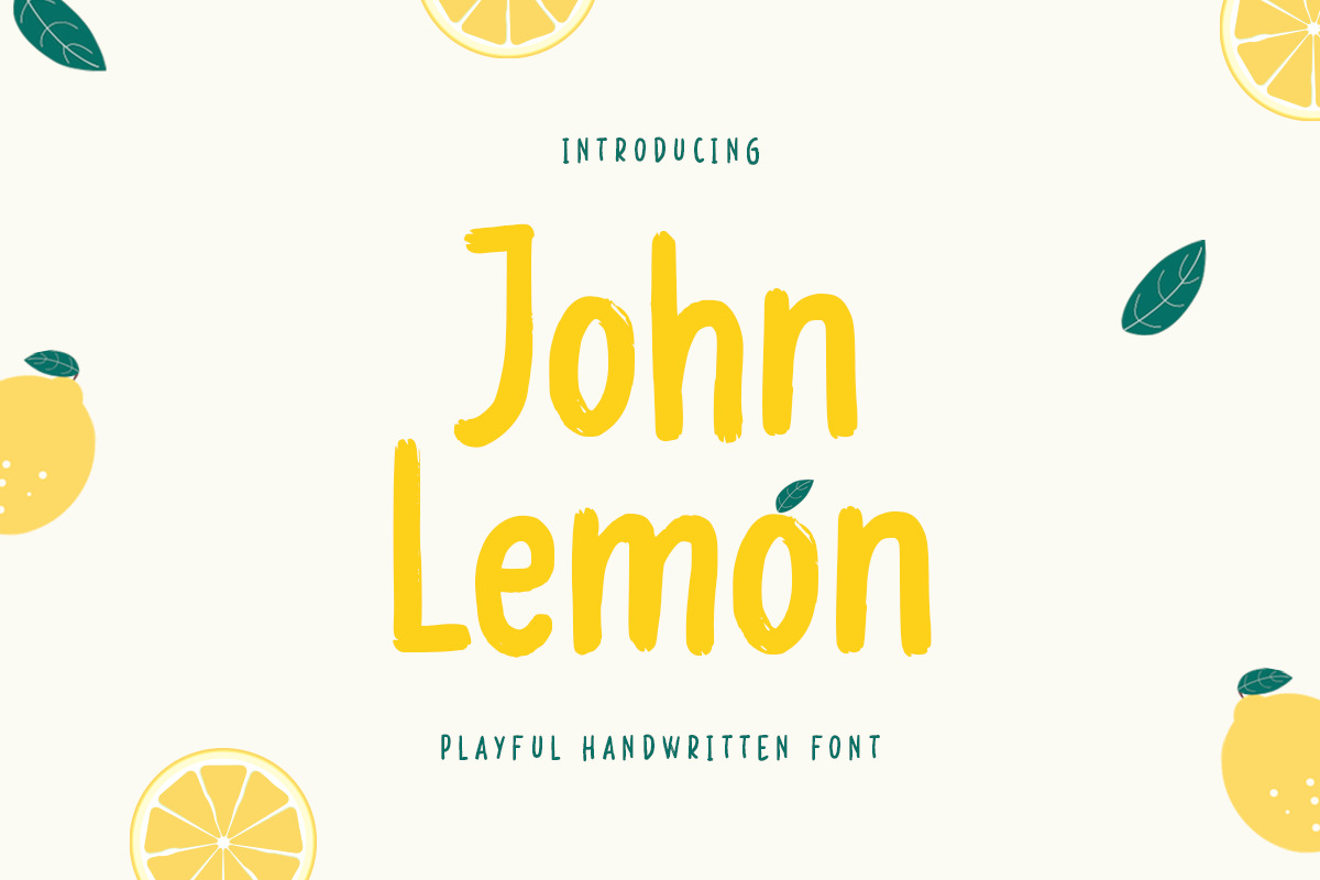 John Lemon - Playful Handwritten Font John Lemon - Playful Handwritten Font