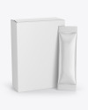 Paper Box With Glossy Snack Bar Mockup