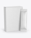 Kraft Box With Kraft Snack Bar Mockup