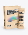 Kraft Box With Kraft Snack Bar Mockup