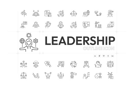 Animated Leadership Icons - Line icon