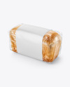 Clear Plastic Packaging with Bread Mockup