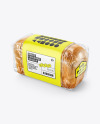 Clear Plastic Packaging with Bread Mockup