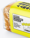 Clear Plastic Packaging with Bread Mockup