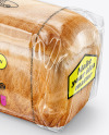 Clear Plastic Packaging with Bread Mockup