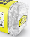 Clear Plastic Packaging with Bread Mockup