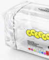 Clear Plastic Packaging with Bread Mockup