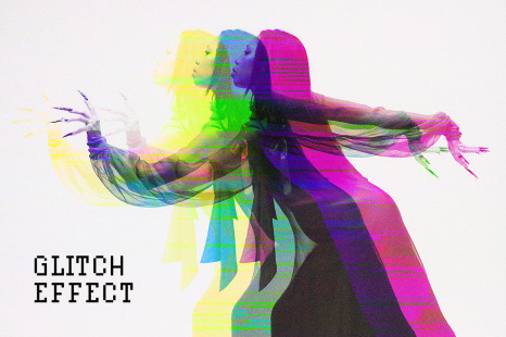 Triple Glitch Photo Effect - Anaglyph