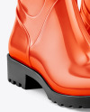 Rain Boots with Straps Mockup