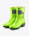 Mid-Calf Rain Boots Mockup