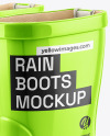 Mid-Calf Rain Boots Mockup