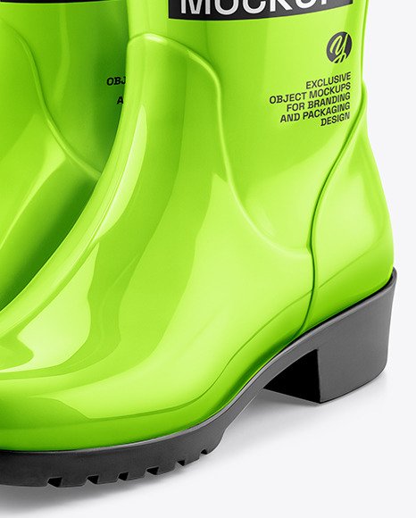 Mid-Calf Rain Boots Mockup