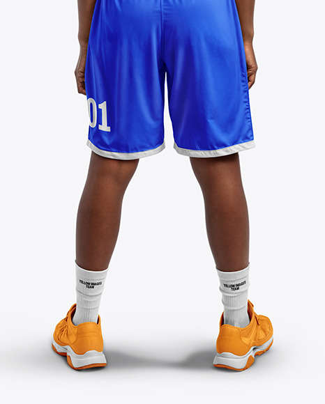 Young Black Woman Wearing a Full Basketball Kit Mockup