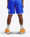 Young Black Woman Wearing a Full Basketball Kit Mockup