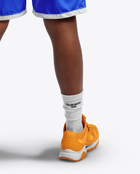 Young Black Woman Wearing a Full Basketball Kit Mockup