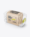 Clear Plastic Packaging with Bread Mockup