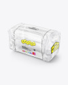 Clear Plastic Packaging with Bread Mockup