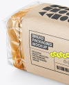 Clear Plastic Packaging with Bread Mockup