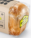 Clear Plastic Packaging with Bread Mockup