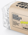 Clear Plastic Packaging with Bread Mockup