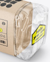 Clear Plastic Packaging with Bread Mockup