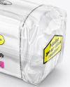 Clear Plastic Packaging with Bread Mockup