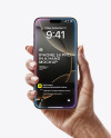 iPhone 16 Pro Natural Titanium in a Hand Mockup