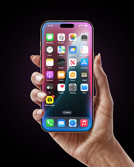 iPhone 16 Pro Desert Titanium in a Hand Mockup