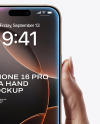 iPhone 16 Pro Desert Titanium in a Hand Mockup