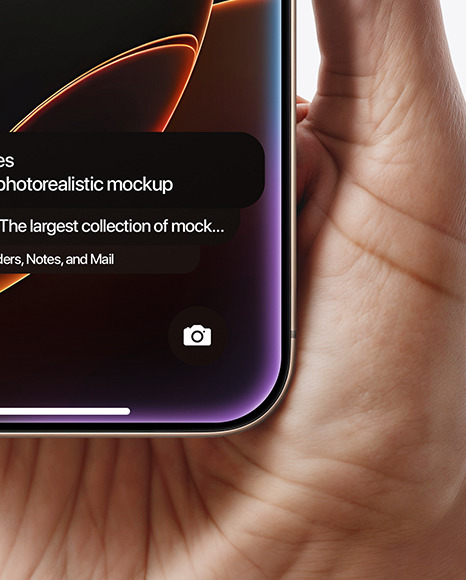 iPhone 16 Pro Desert Titanium in a Hand Mockup