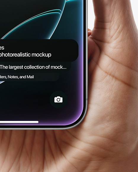 iPhone 16 Pro White Titanium in a Hand Mockup