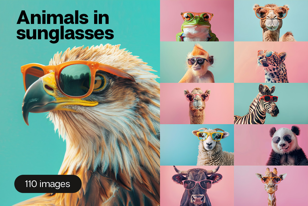 Animals in sunglasses Animals in sunglasses