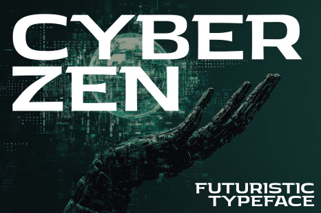 Cyber Zen - Futuristic Typeface - Sophisticated