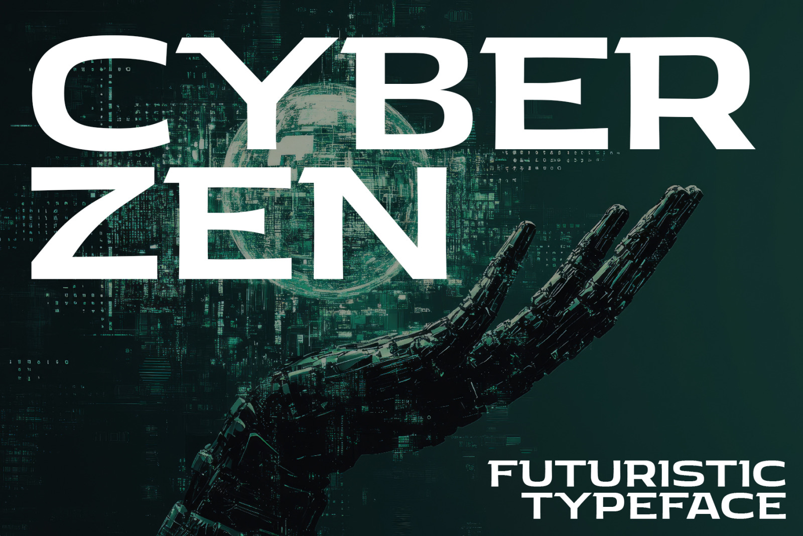 Cyber Zen - Futuristic Typeface Cyber Zen - Futuristic Typeface
