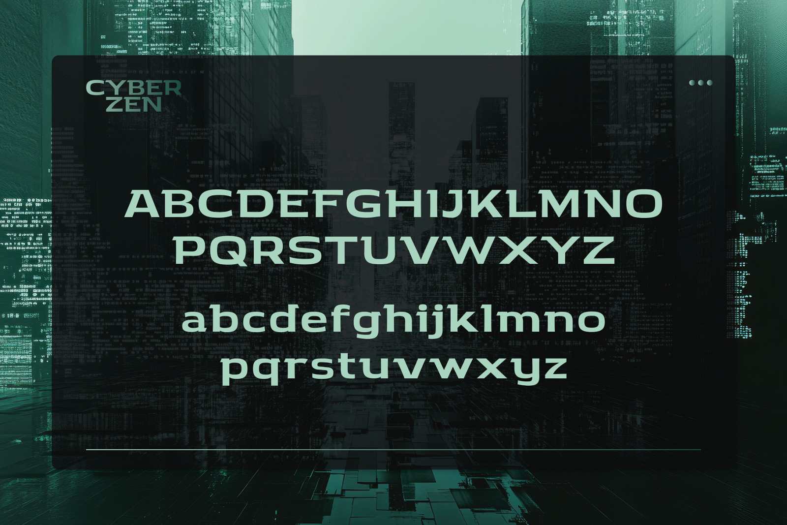 Cyber Zen - Futuristic Typeface Cyber Zen - Futuristic Typeface