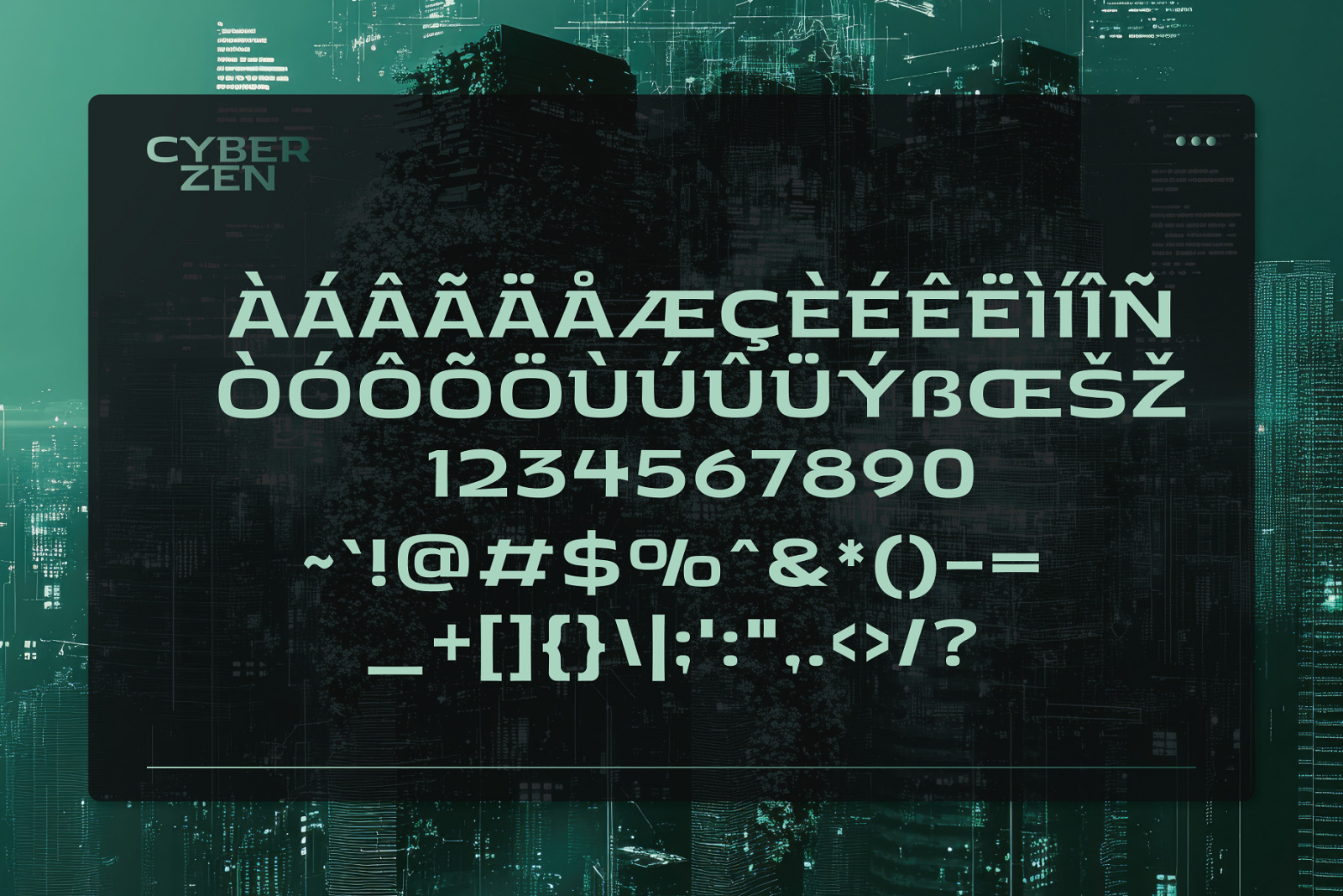 Cyber Zen - Futuristic Typeface Cyber Zen - Futuristic Typeface