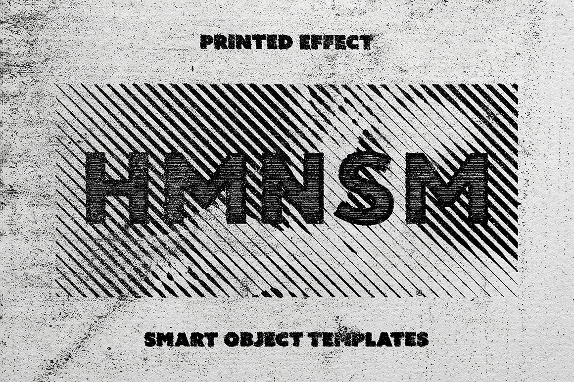Grunge Printed Text & Logo Effect Grunge Printed Text & Logo Effect