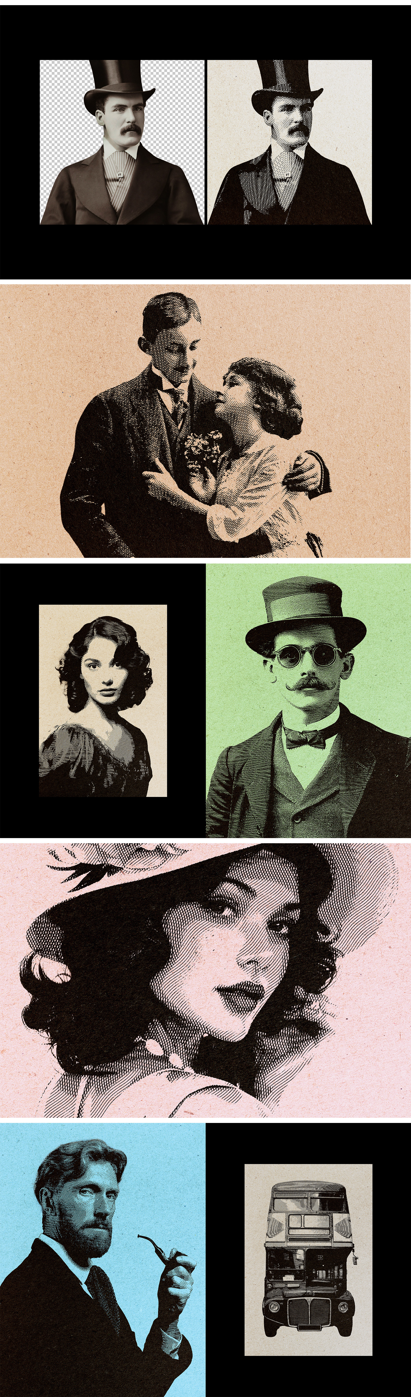 Retro Engraved Photo Effect Retro Engraved Photo Effect