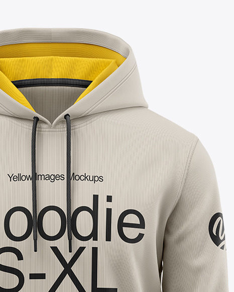 Men's Hoodie with Kangaroo Pocket Mockup - Front View