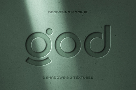 Debossing Logo Mockup - Embossed